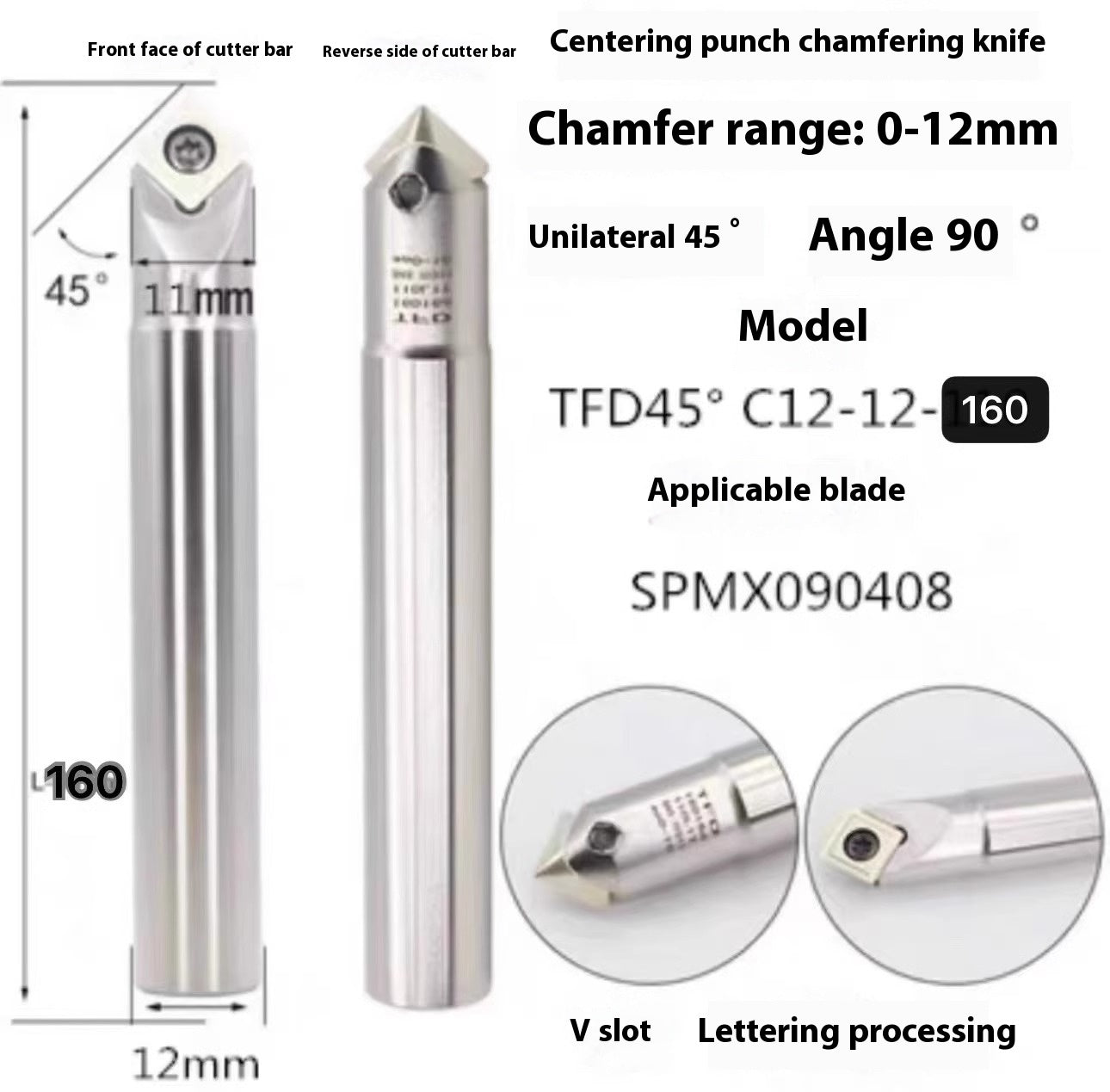1144-Shedding type fixed-point chamfering cutter 30 degree 45 degree 60 degree chamfering cutter bar SSK/SSP/TCM/SSY/SSO/SSH Shandong Denso Pricision Tools Co.,Ltd.
